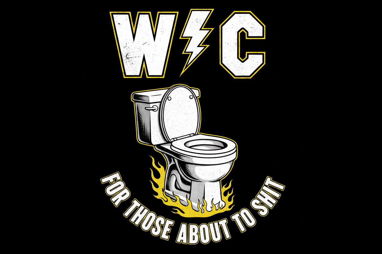 Diseño camiseta WC sin calavera